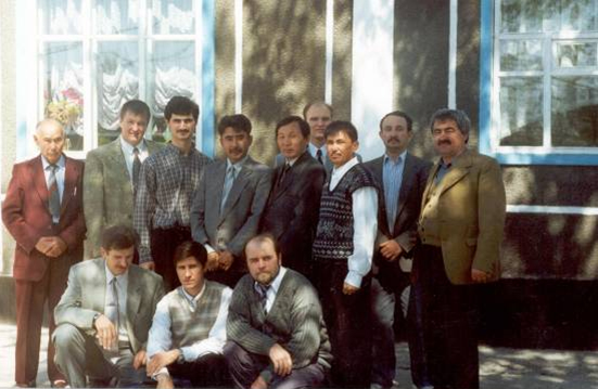 Students of missionary group on visitation of church in Taldy-Kurgan city