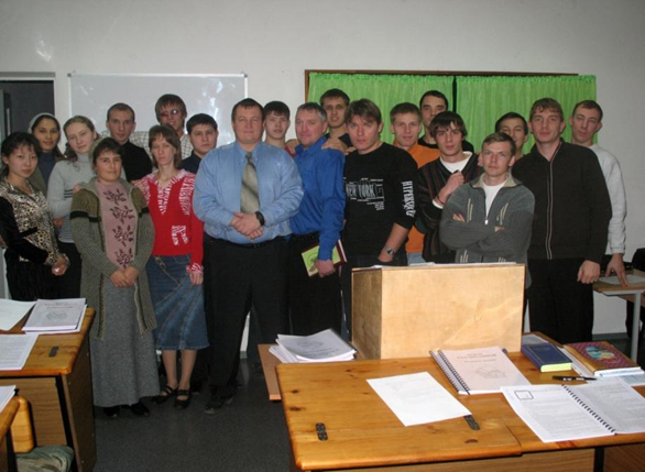 Missionary group in the class room (2007-2009).